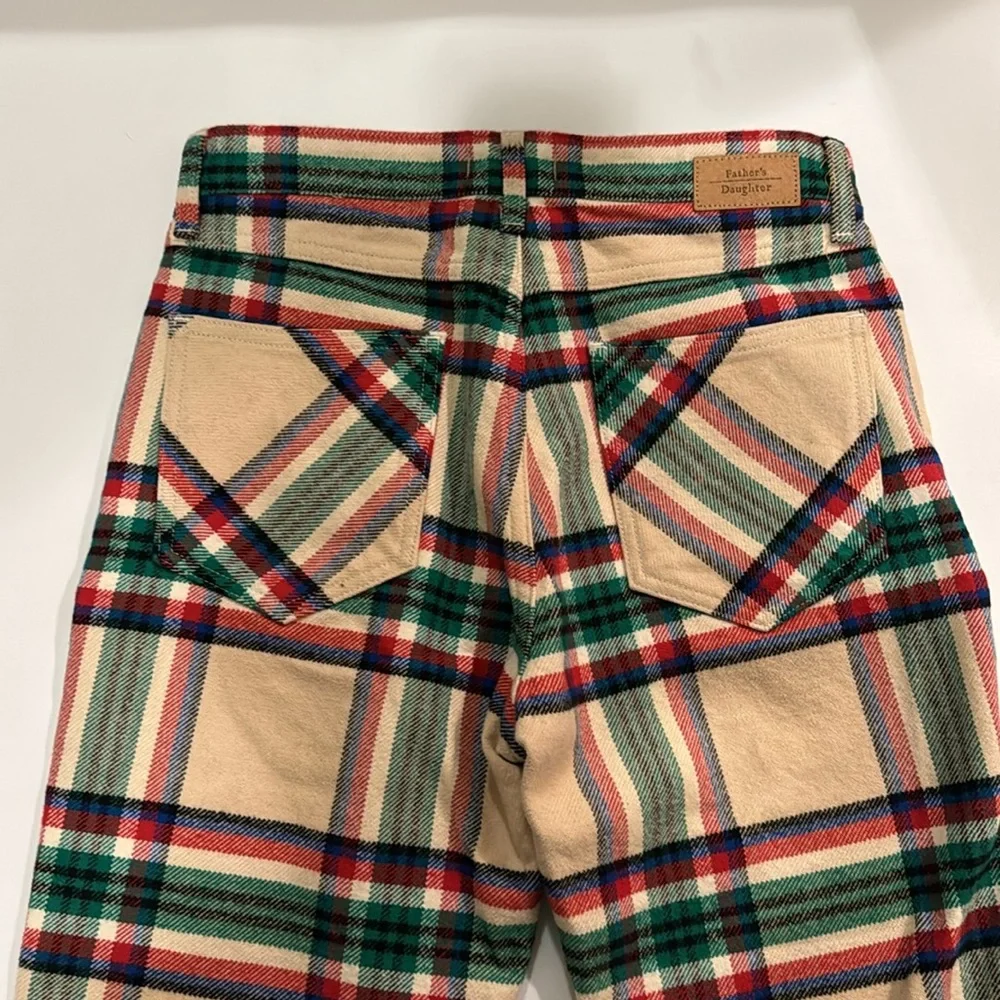 Father’s Daughter LA Raegan Denim Pants - plaid 28 - Picture 6 of 7
